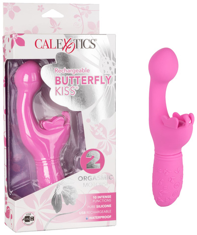Розовый вибратор-кролик Rechargeable Butterfly Kiss California Exotic Novelties 