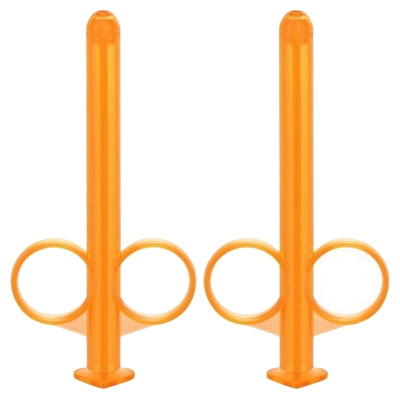 Набор из 2 оранжевых шприцов для введения лубриканта Lube Tube California Exotic Novelties (оранжевый) 