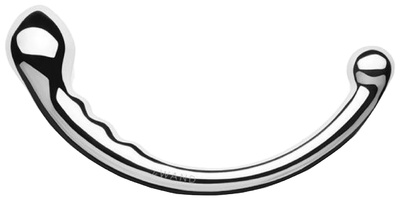 Серебристый фаллоимитатор в форме дуги Hoop 19,7 см Le Wand 