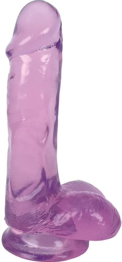 Фиолетовый гелевый фаллоимитатор Slim Stick with Balls 15,2 см XR Brands 