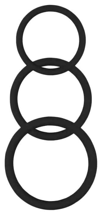 Набор из 3 черных эрекционных колец Magnum Force Cock Ring Chisa Novelties Набор из 3 черных эрекционных колец Magnum Force Cock Ring черный Chisa 