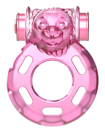 Розовое эрекционное кольцо с вибрацией Pink Bear Baile Розовое эрекционное кольцо с вибрацией Pink Bear розовый Baile 