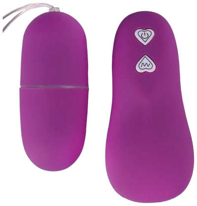 Фиолетовое гладкое виброяйцо с пультом ДУ Сумерки Богов (фиолетовый) 