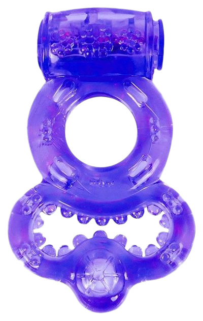 Фиолетовое эрекционное виброкольцо с шипами Bior toys Фиолетовое эрекционное виброкольцо с шипами фиолетовый Bior toys (синий) 