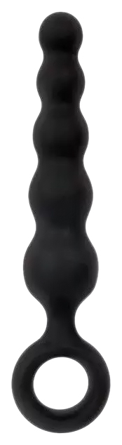 Черный анальный стимулятор-елочка с ограничительным колечком - 8,5 см. Bior toys Черный анальный стимулятор-елочка с ограничительным колечком - 8,5 см. черный Bior toys 