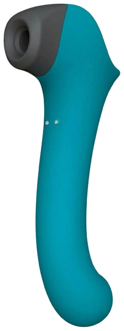 Бирюзовый вакуумный вибростимулятор с нагреваемой ручкой Halo 2 22,5 см 191650 Le Frivole (синий) 
