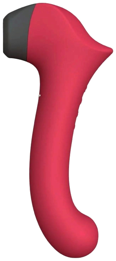 Бордовый вакуумный вибростимулятор с нагреваемой ручкой Halo 2 22,5 см 191649 Le Frivole (красный) 