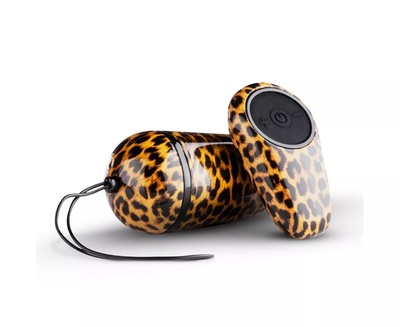 Леопардовое виброяйцо Maha с пультом ДУ EDC (черный; оранжевый) 