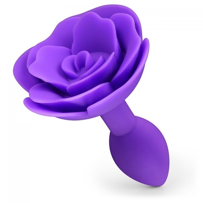 Фиолетовая гладкая анальная втулка-роза Bior toys 236090 (фиолетовый) 