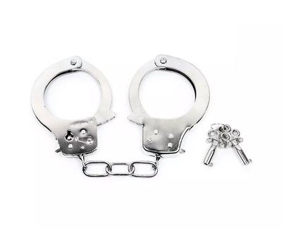 Металлические наручники на сцепке с ключиками Bior toys серебристые 238446 (серебристый) 