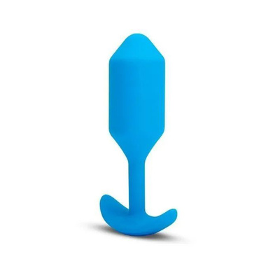 Вибропробка для ношения b-Vibe Snug Plug 3 голубая 12,4 см (голубой) 