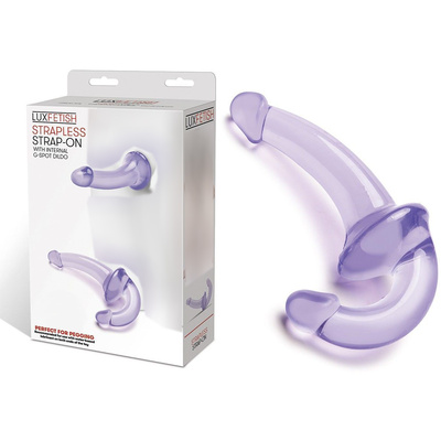 Безремневой страпон Lux Fetish Strapless Strap-On фиолетовый 13,5 см 