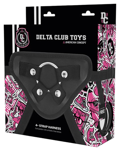 Классические трусики для насадок с фиксацией DreamLove Deltaclub Harness Universal черные (черный) 