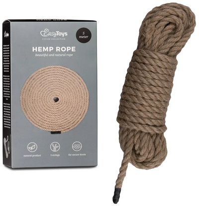 Веревка для связывания EDC Wholesale Hemp Rope телесная 5 м (бежевый) 
