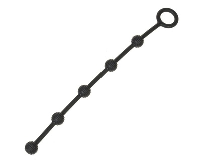 Анальная цепочка Oyo с кольцом черная Черная анальная цепочка с кольцом - 30 см. (черный) 