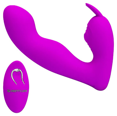 Вибростимулятор Baile Josephine с клиторальным отростком с пультом ДУ лиловый (фиолетовый) 