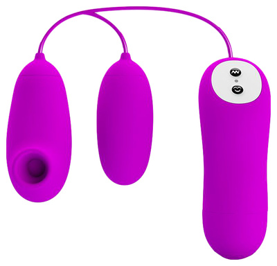 Вакуумный стимулятор клитора Baile с виброяйцом лиловый 6,1 см (фиолетовый) 