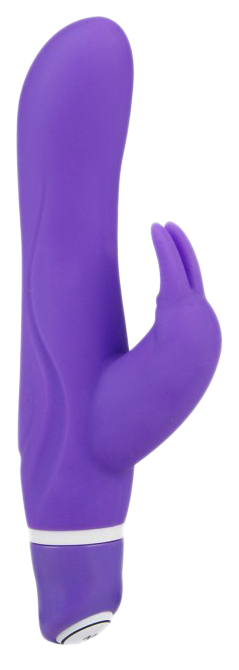 Вибратор Erotic Fantasy силиконовый со стимулятором клитора фиолетовый 12 см 
