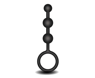 Анальная мини-цепочка Fredericks Of Hollywood с 3 шариками черная 10 см (черный) 