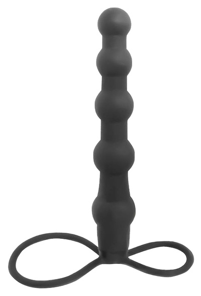 Насадка-елочка Seven Creations Mojo Bumpy для двойного проникновения черная 15 см (черный) 