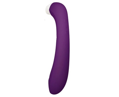 Фиолетовый клиторальный стимулятор Snello с функцией вибратора - 19,6 см., фиолетовый САТИСФАКЕР 