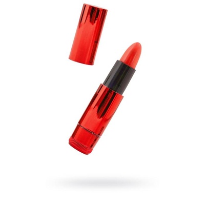 Водонепроницаемый красный силиконовый вибратор Black&Red TOYFA (красный; черный) 