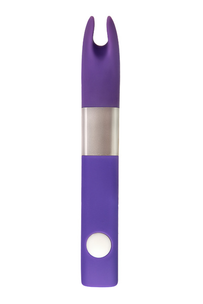 Фиолетовый клиторальный вибромассажер Qvibry 