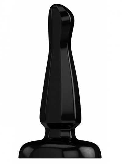 Граненая анальная пробка на присоске Rubber Model 3 nobrand (черный) 