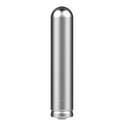 Серебристая стальная вибропуля Ferro - 7,2 см. Nexus (серебристый) 