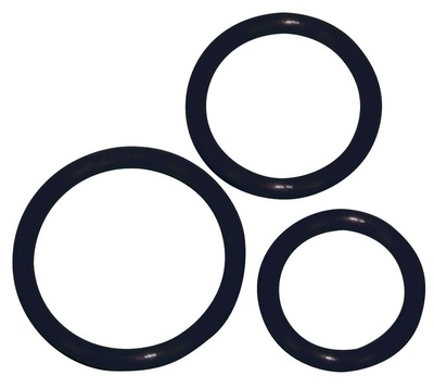 Набор из 3 чёрных эрекционных колец разного диаметра Orion (черный) 