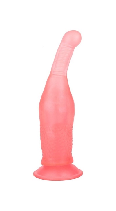 Розовый анальный стимулятор на присоске - 16,5 см. LoveToy 