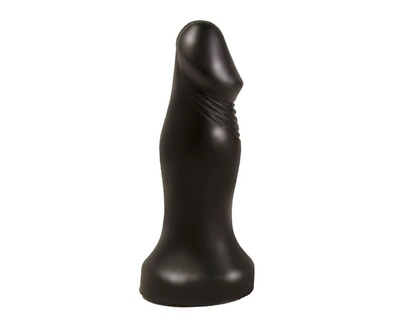 Чёрный анальный фаллоимитатор с ограничительным основанием - 14 см. LoveToy (черный) 