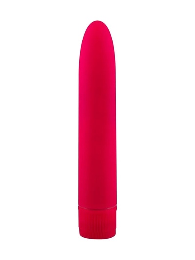 Малиновый матовый пластиковый вибратор Свободный ассортимент 14 см (розовый) 