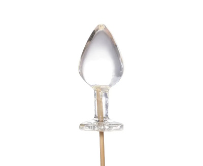Прозрачный леденец в форме малой анальной пробки со вкусом пина колада Sosuчki 