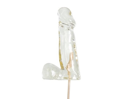 Прозрачный леденец в форме пениса со вкусом пина колада Sosuчki 