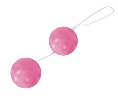 Розовые глянцевые вагинальные шарики Baile (розовый) 