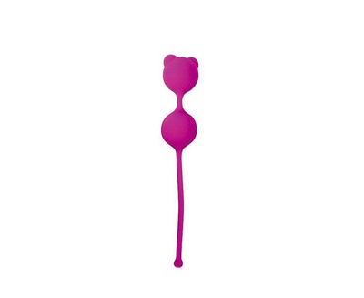 Ярко-розовые вагинальные шарики с ушками Cosmo Bior toys (розовый) 