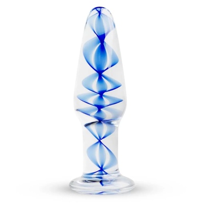 Стеклянная анальная пробка Gildo Glass Buttplug №23 (Синий) 