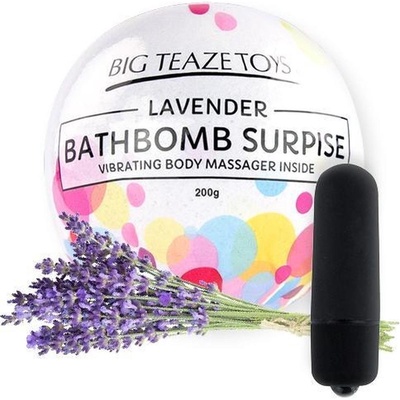 Бомба для ванны и вибропуля Big Teaze Toys - Bath Bomb Surprise, лаванда (черный) 