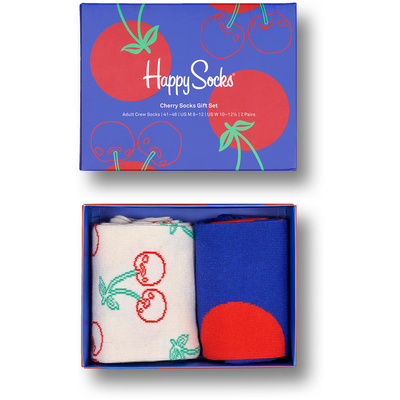 Набор носков Happy socks 2-Pack Cherries Socks Gift Set XCHE02 