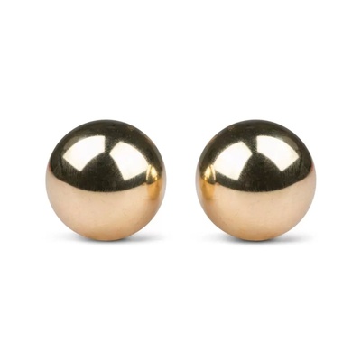 Вагинальные шарики Easytoys Gold Ben Wa Balls 22mm, золотые (Желтый) 