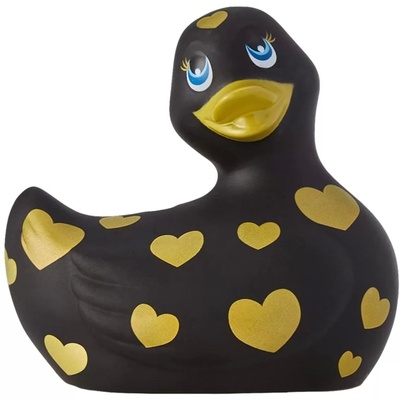 Вибратор-уточка Big Teaze Toys I Rub My Duckie 2.0, черно-золотистый (Желтый, Черный) 