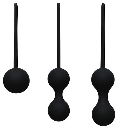 Шарики вагинальные MMG Sex Toys Palla Deplace, чёрные, 3 шт (черный) 