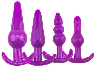 Пробка анальная MMG Sex Toys Pluganale Set фиолетовая, 4 шт (фиолетовый) 