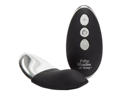 Вибратор Relentless Vibrations Remote Knicker Vibrator, черный с серебристым Fifty Shades of Grey (черный; серебристый) 