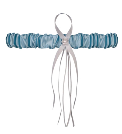 Подвязка на ногу Julimex Roma, голубой (голубой; белый) 