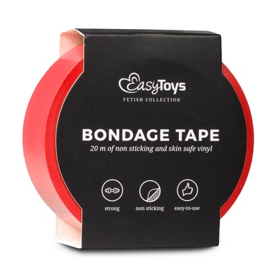 Красная лента для бондажа Easytoys Bondage Tape - 20 м., красный 