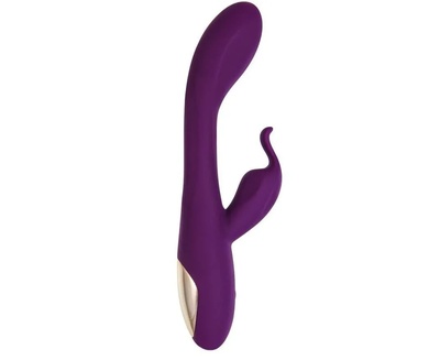 Фиолетовый вибратор-кролик G-Spotter - 19,5 см., фиолетовый Let it G 
