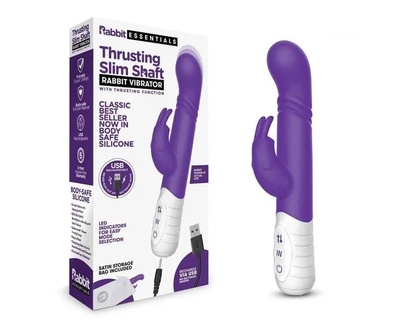Фиолетовый массажер для G-точки Slim Shaft thrusting G-spot Rabbit - 23 см., фиолетовый Rabbit Essentials 