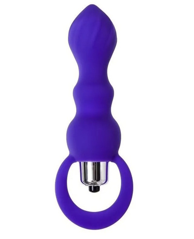 Фиолетовая анальная вибровтулка Curvy - 14 см. TOYFA (фиолетовый) 